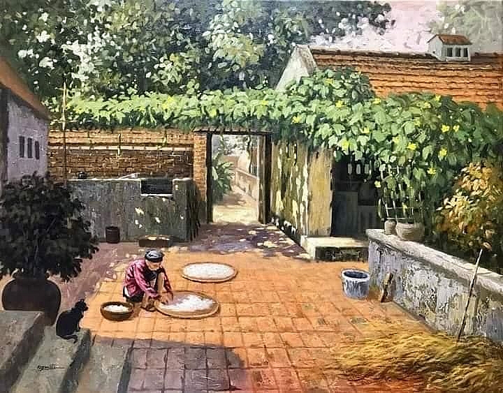 Tuổi thơ quay về với bộ tranh làng quê của chàng họa sĩ trẻ